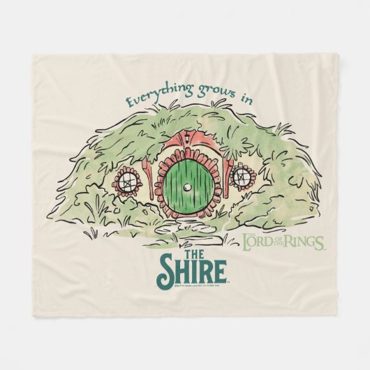 Alles groeit in THE SHIRE™ Fleece Deken (Voorkant (Horizontaal))