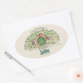 Alles groeit in THE SHIRE™ Ovale Sticker (Envelop)