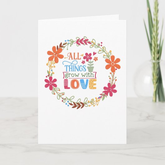 Alles groeit met Liefde Kaart (Voorkant)
