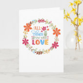 Alles groeit met Liefde Kaart (Gele Bloem)