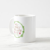 Alles groeit met liefde koffiemok (Voorkant links)