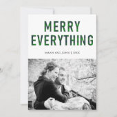 Alles-groene buffelfoto Merry Feestdagenkaart (Voorkant)