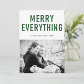 Alles-groene buffelfoto Merry Feestdagenkaart (Staand voorkant)