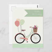 Alles Gute voor je verjaardag fiets Briefkaart (Voorkant / Achterkant)