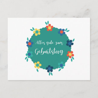 Alles gute zum Geburstag-Happy Birthday in het Dui Briefkaart