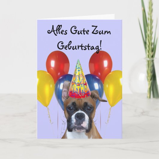 Alles Gute Zum Geburtstag! Birthday Boxer Card Kaart (Voorkant)