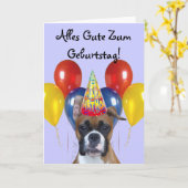 Alles Gute Zum Geburtstag! Birthday Boxer Card Kaart (Gele Bloem)