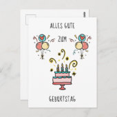 Alles Gute zum Geburtstag Briefkaart (Voorkant / Achterkant)