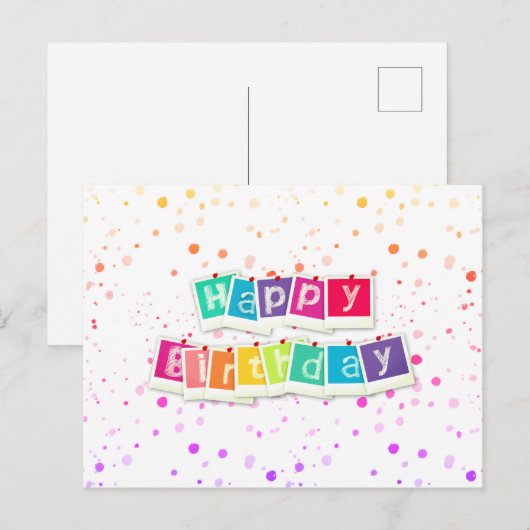 Alles Gute zum Geburtstag Briefkaart (Voorkant / Achterkant)