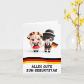 Alles Gute zum Geburtstag, Duitse gelukkige verjaa Kaart (Gele Bloem)