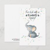 Alles Gute zum Geburtstag Elefant streut Konfetti (Voorkant / Achterkant)
