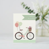 Alles Gute zum Geburtstag Fahrrad Briefkaart (Staand voorkant)