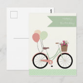 Alles Gute zum Geburtstag Fahrrad Briefkaart (Voorkant / Achterkant)