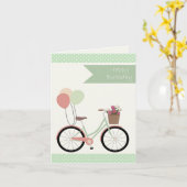 Alles Gute zum Geburtstag Fahrrad Kaart (Gele Bloem)