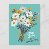 Alles Gute zum Geburtstag Gänseblümchenstrauß Briefkaart (Voorkant)