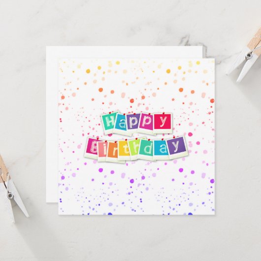 Alles Gute zum Geburtstag Kaart (Voorkant / Achterkant in situ)