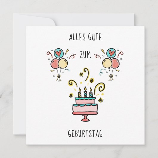 Alles Gute zum Geburtstag Kaart (Voorkant)