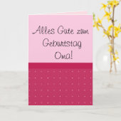 Alles Gute zum Geburtstag Oma Karte Kaart (Gele Bloem)