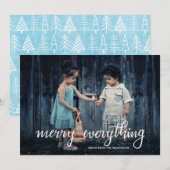 Alles handgeschreven script vakantiefoto samenvoeg feestdagenkaart (Voorkant / Achterkant)