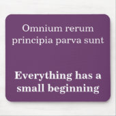 Alles heeft een klein begin, cicero quote muismat (Voorkant)