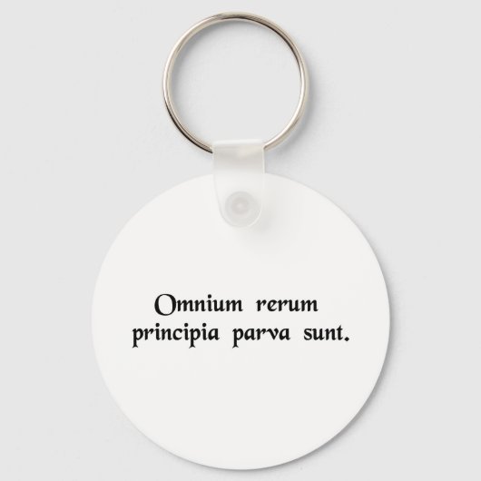 Alles heeft een klein begin. sleutelhanger (Voorkant)