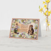 Alles helder en mooi kat wenskaart kaart (Gele Bloem)