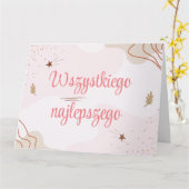 Alles het beste Poolse verjaardagskaart Kaart (Gele Bloem)