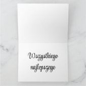 Alles het beste Poolse verjaardagskaart Kaart (Binnen)