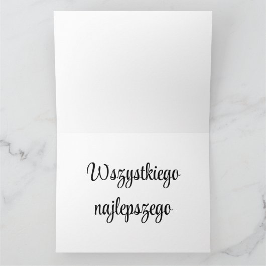 Alles het beste Poolse verjaardagskaart Kaart (Binnen)
