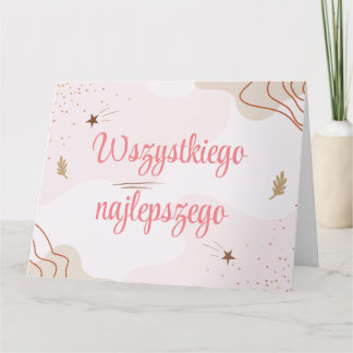 Alles het beste Poolse verjaardagskaart Kaart