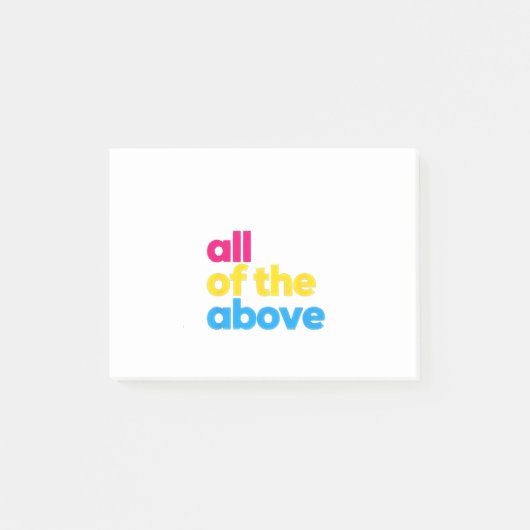 Alles hierboven Panseksueel LGBT Pride Maand Post-it® Notes (Voorkant)