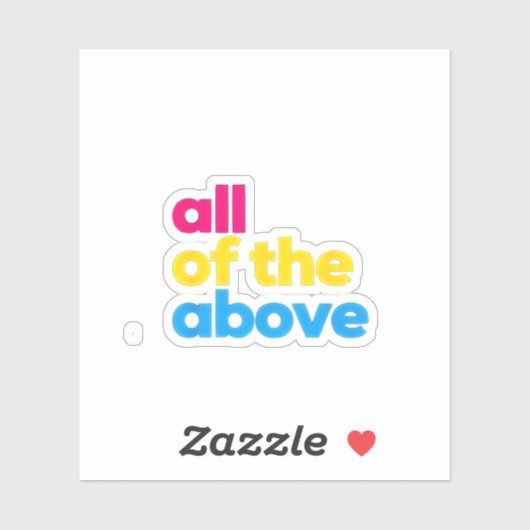 Alles hierboven Panseksueel LGBT Pride Maand Sticker (Vel)