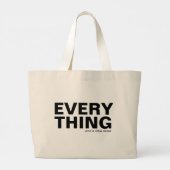 ALLES + iets meer | Moderne minimalistische laag Grote Tote Bag (Achterkant)