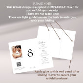 Alles in 1 foto Trouwmenu Tafel Geen witte trifold