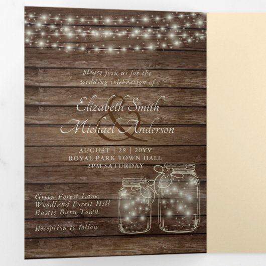 Alles-in-1 PHOTO Weddenschap INVITE het Menu van h (Binnenzijde eerst)