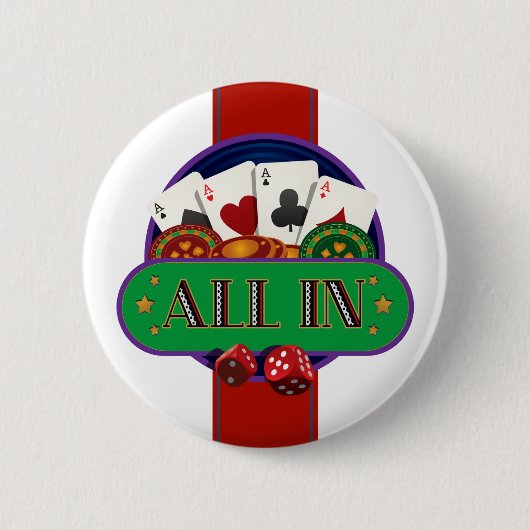 Alles in Casino Poker Ronde Button 5,7 Cm (Voorkant)