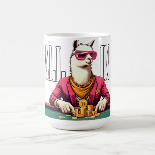 ALLES IN Crypto Bitcoin lamacrazylife - BTC crypto Koffiemok (Center)