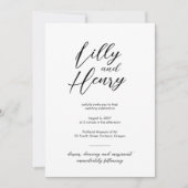 Alles in de voetnoot Minimalistische bruiloft Kaart (Voorkant)