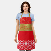 Alles in de weg | Runderen, sneeuwvlokken en stank Schort (Gedragen)