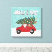 Alles in de weg | Santa Car Canvas Afdruk (Insitu (Houten vloer))
