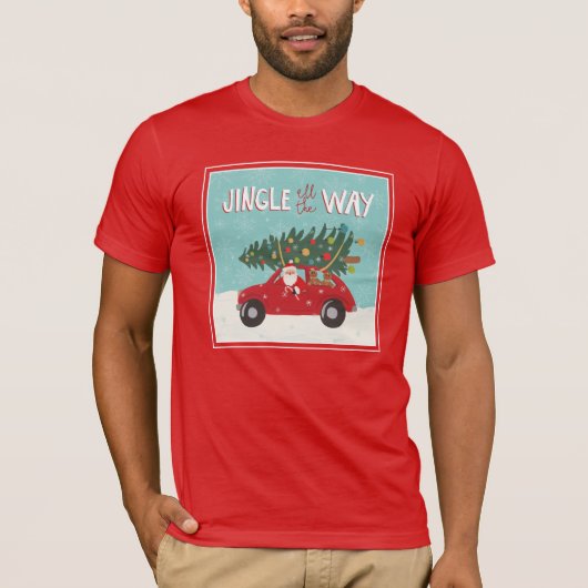 Alles in de weg | Santa Car T-shirt (Voorkant)