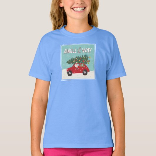 Alles in de weg | Santa Car T-shirt (Voorkant)