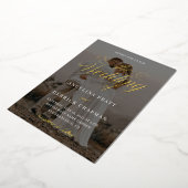 Alles in één aangepaste fotokalligrafie Gold Folie Uitnodiging (Gedraaid)