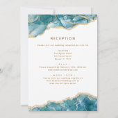 Alles in één Agaat Turquoise Blauwgroen Gouden Bru Kaart (Achterkant)