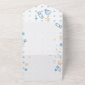 ALLES IN EEN BABY JONGEN DOUCHE Uitnodiging Ontwer (Buitenkant)