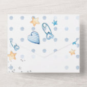 ALLES IN EEN BABY JONGEN DOUCHE Uitnodiging Ontwer (Achterkant)