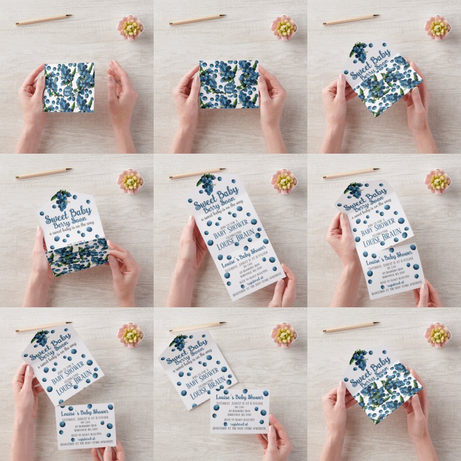 Alles in één Baby shower Uitnodigen All In One Uitnodiging