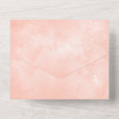 Alles in één baby shower-uitnodiging voor perziker all in one uitnodiging (Achterkant)