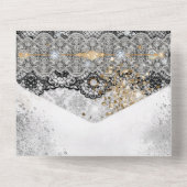 ALLES IN ÉÉN Bling Afstuderen Uitnodiging (Achterkant)