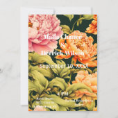 Alles in een bloemenroze Oranje Lijst groene bruil Kaart (Voorkant)